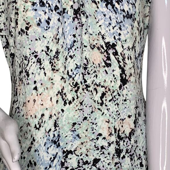 Calvin Klein Blouse Sleeveless Multicolor Print Key Hold on Back Pullover Size S - Picture 3 of 10